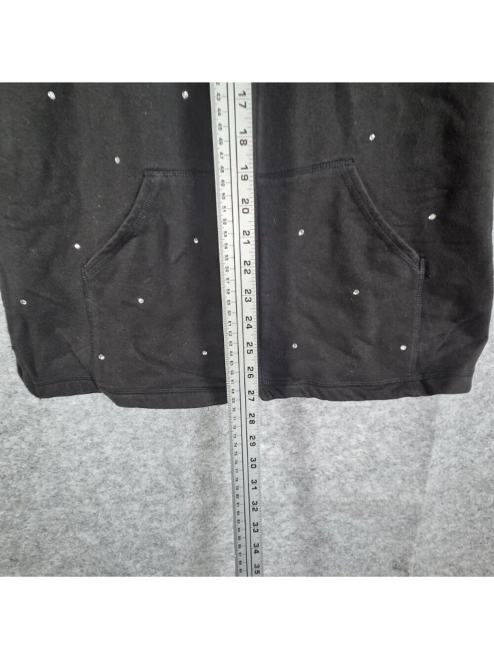 Quacker Factory Rhinestone Zip Up Jacket Black Size M - Picture 5 of 9